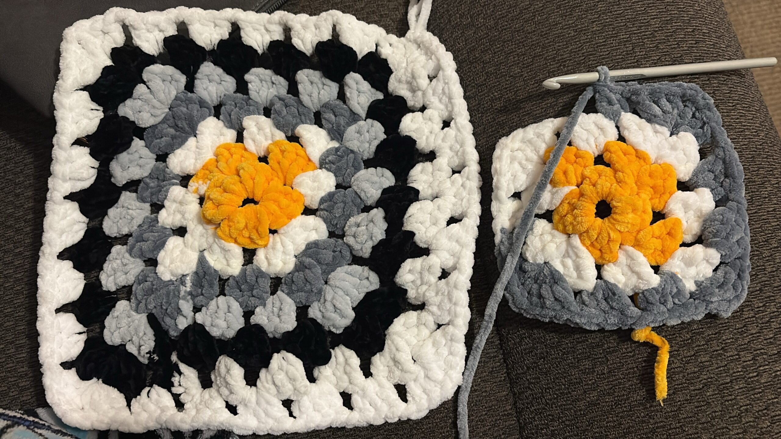 Granny Square crocheting